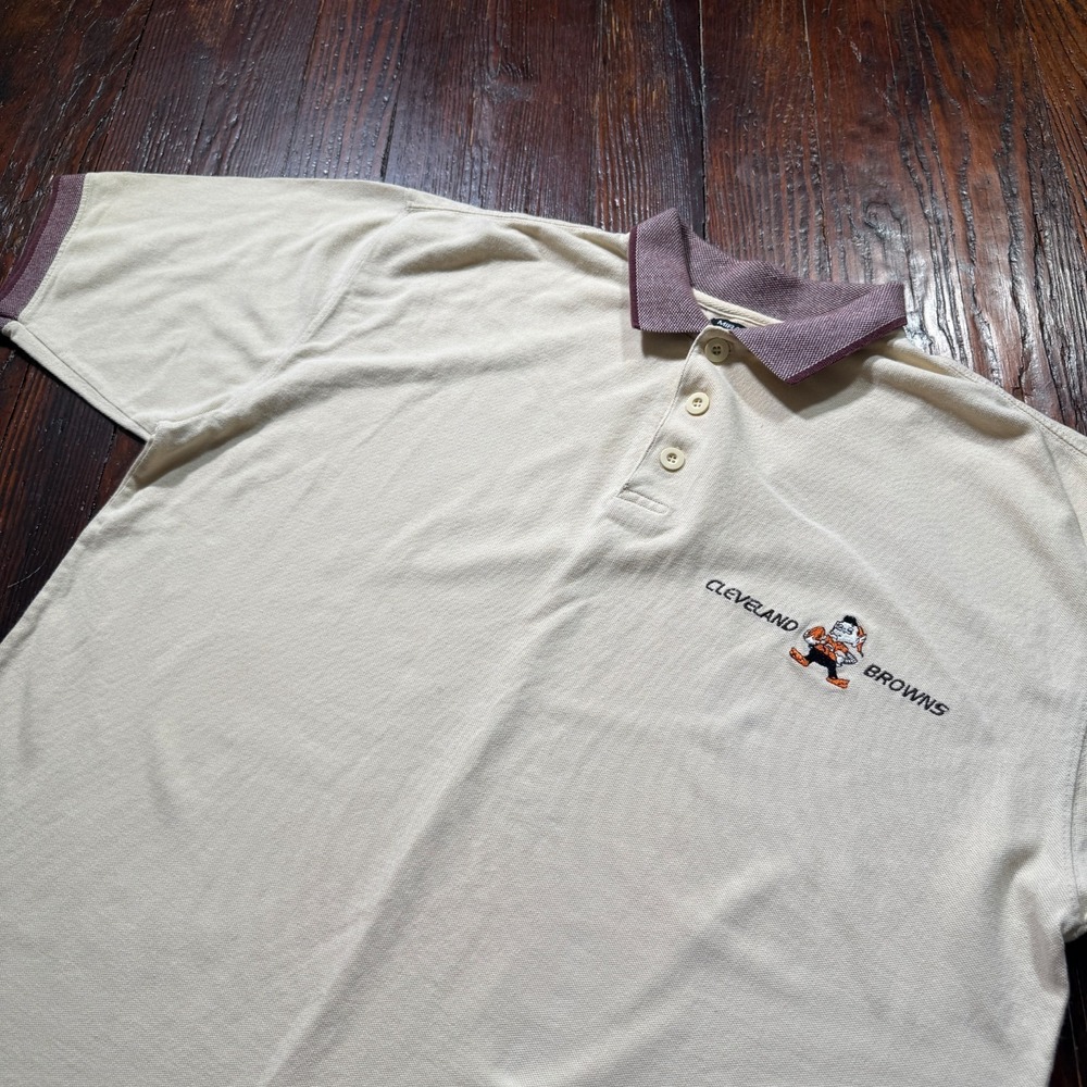 Vintage Cleveland Browns Polo Shirt Mens XL Football NFL‎ 90s Mirage Official